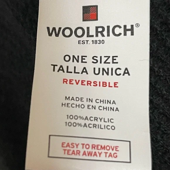 Woolrich Reversible one-size Poncho Wrap in plaid and Black - great condition - Picture 5 of 5